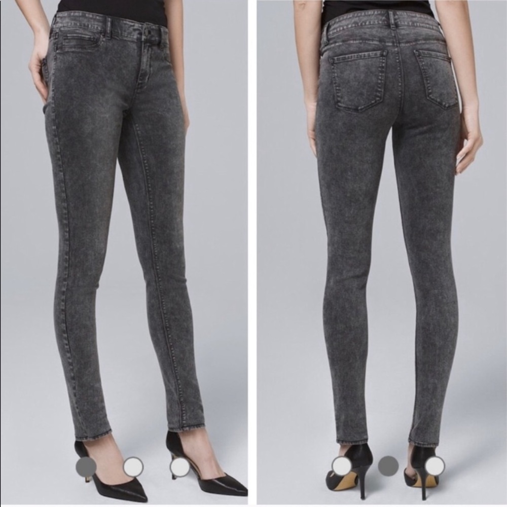 WHBM The Jegging Gray Jeans Skinny Ankle Size 8